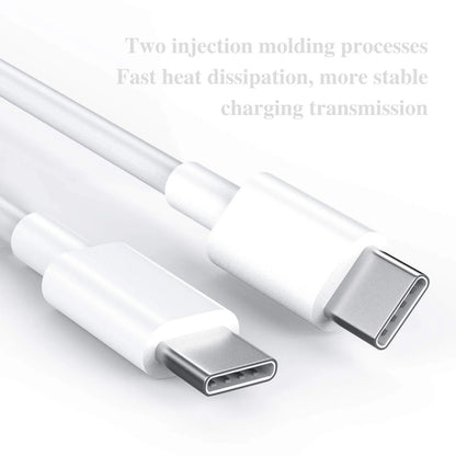 10' USB C Male to USB C Male Cable, White