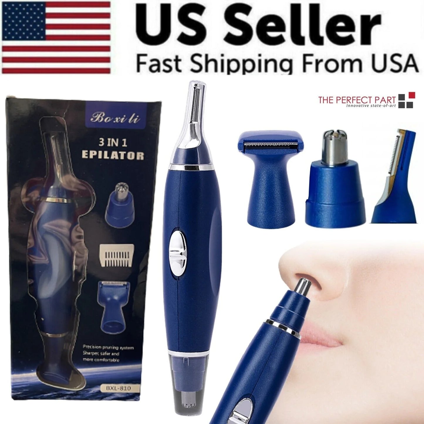 Electric Ear Beard Nose Hair Trimmer Eyebrow Mustache Remover Shaver Clipper New