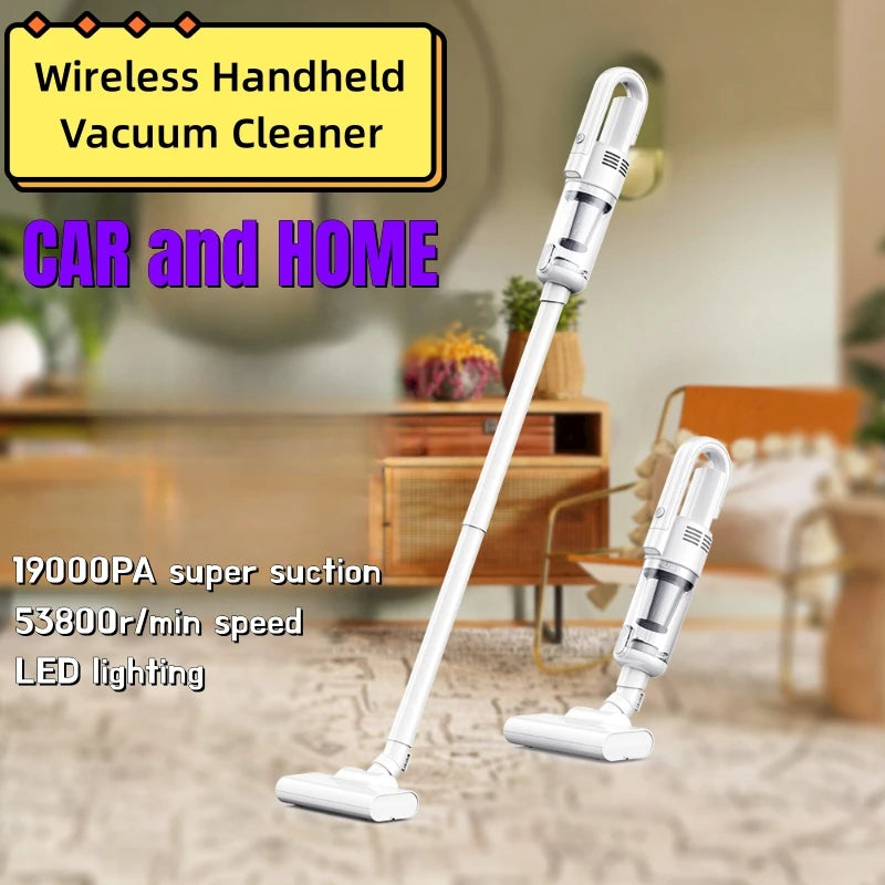 Multifunction Home-Appliance 19000Pa Cleaning Machine Powerful Wireless Car Vacuum Cleaner Metal Strainer Portable Handheld